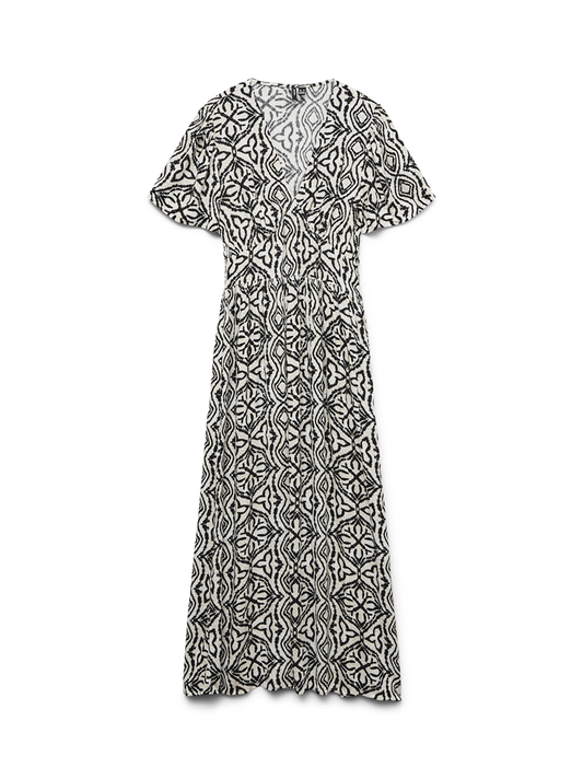 VMMENNY SS 7/8 V-NECK DRESS WVN BOO - 10341554