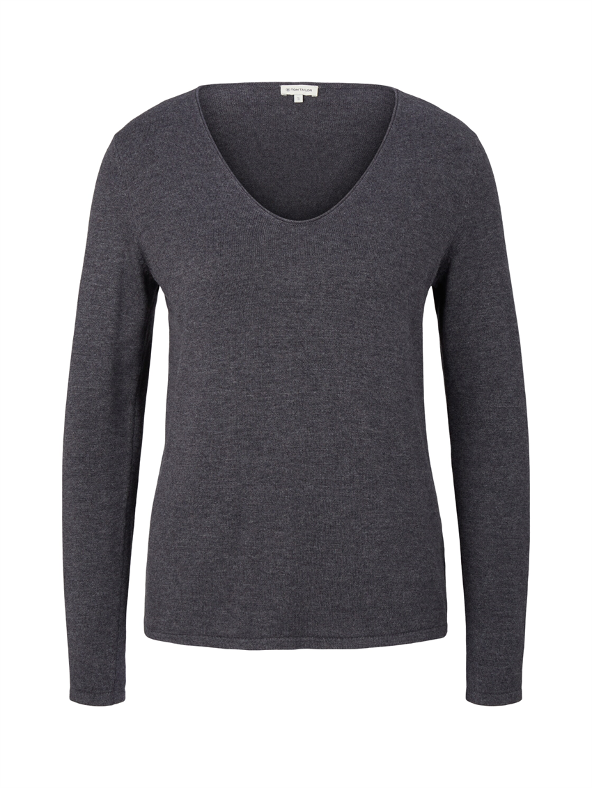 sweater basic v-neck - 1012976