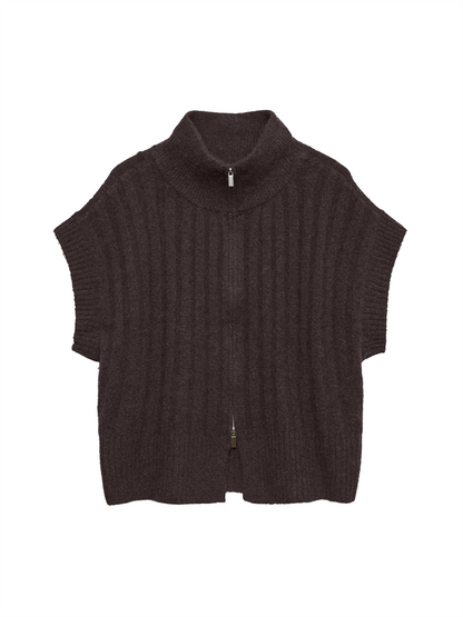 VMBANG RIB SL HIGHNECK ZIPPER VEST - 10347170
