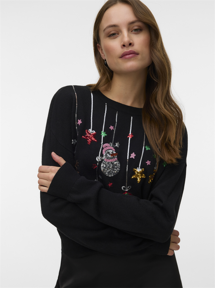 VMNEW GLITTER LS O-NECK PULL. XMAS - 10347076