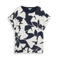 T-shirt fabric mix print crew - 1050445