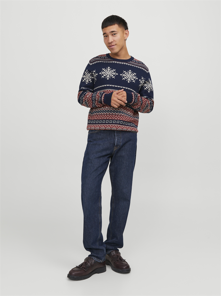 JJXMAS SNOWBALL KNIT CREW NECK - 12248145