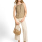 blouse top with structured fab - 1051091