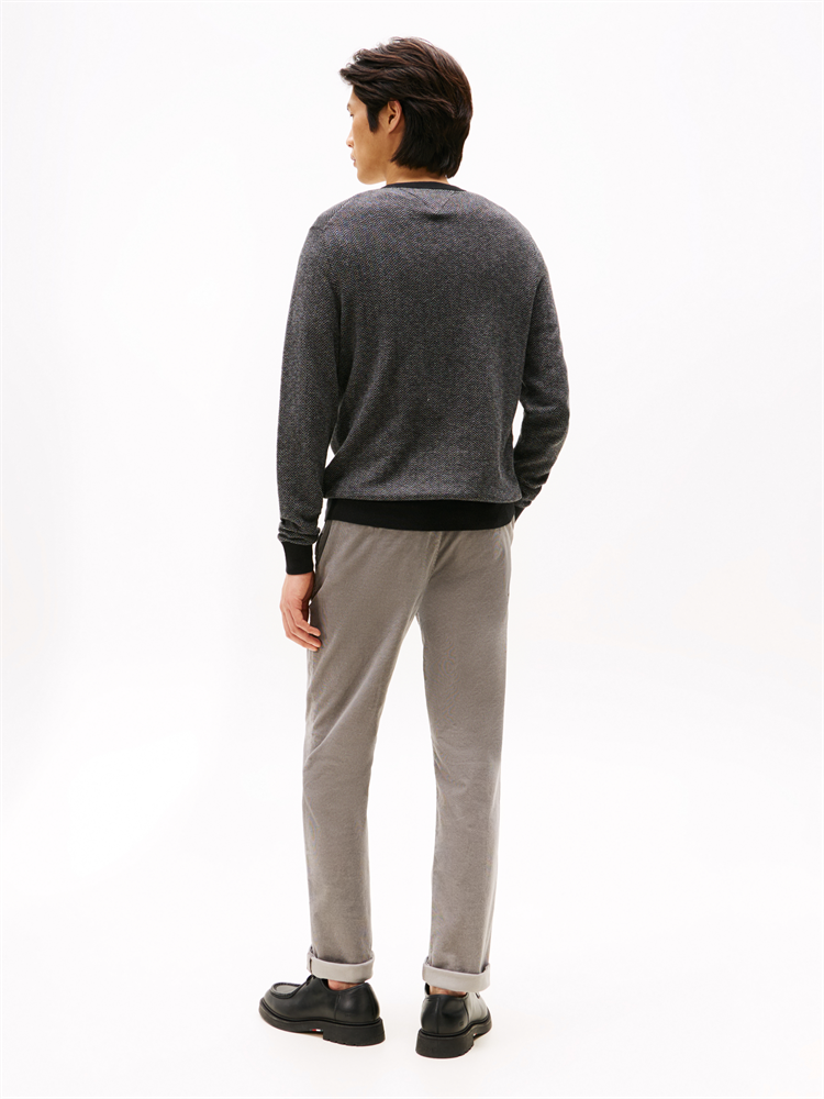 PIMA CTN CASH HERRINGBONE CREW - MW0MW41319