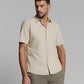 Shirt Short Sleeve Solid With Linen - 27480321SN