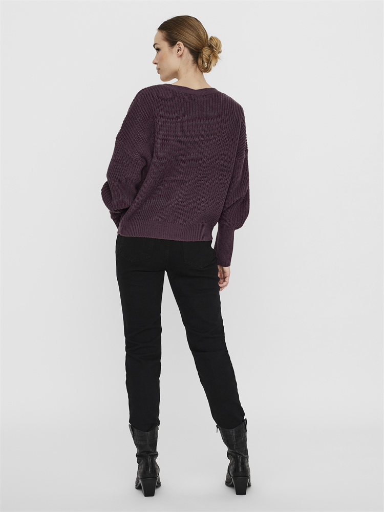 VMLEA LS V-NECK CUFF CARDIGAN NOOS - 10249632