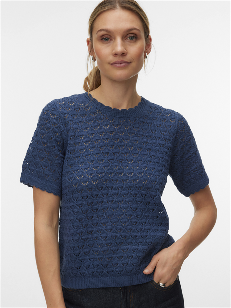 VMJAQUELINE SS O-NECK TOP BOO - 10340106