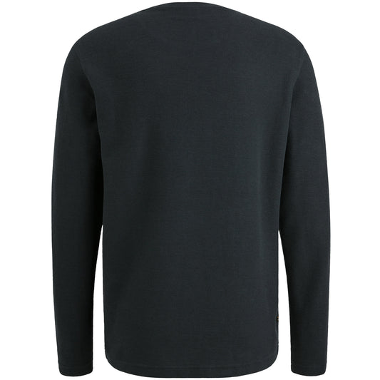 Long sleeve r-neck structured piqu - PTS2508562