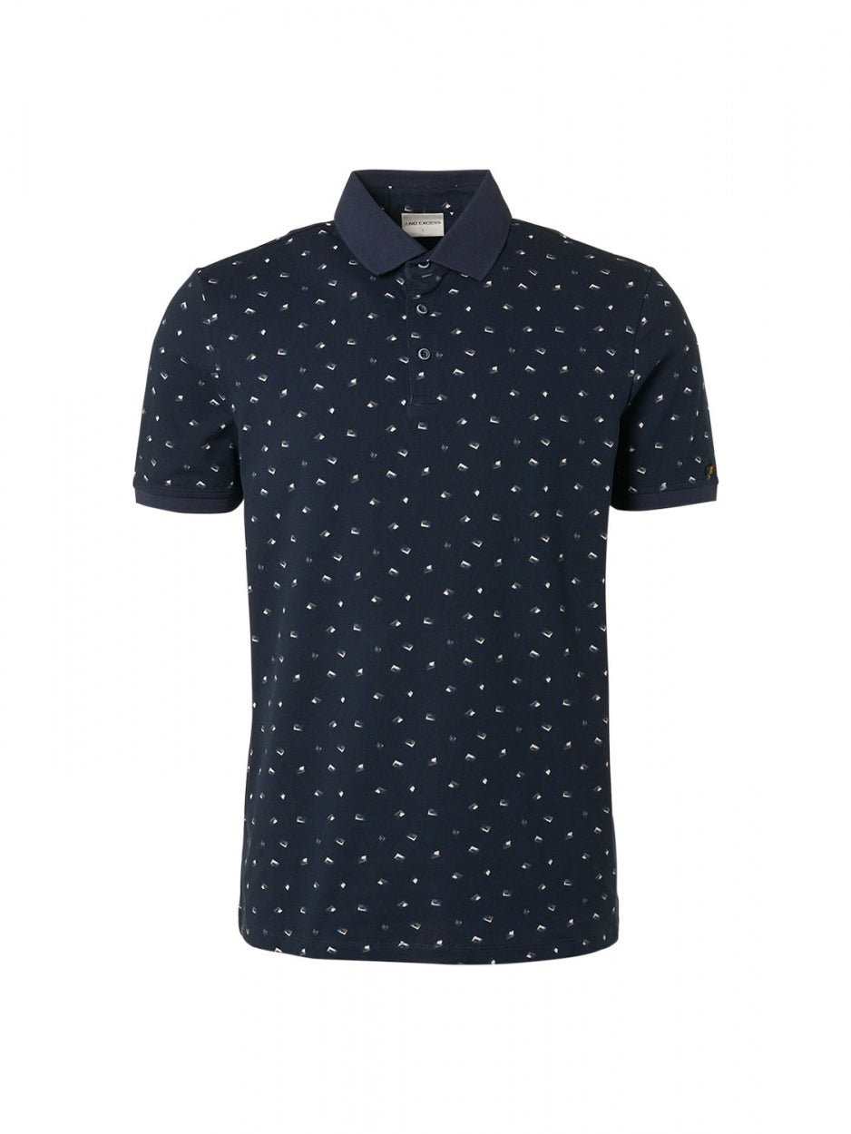 Polo Pique Allover Printed Stretch - 19370211SN