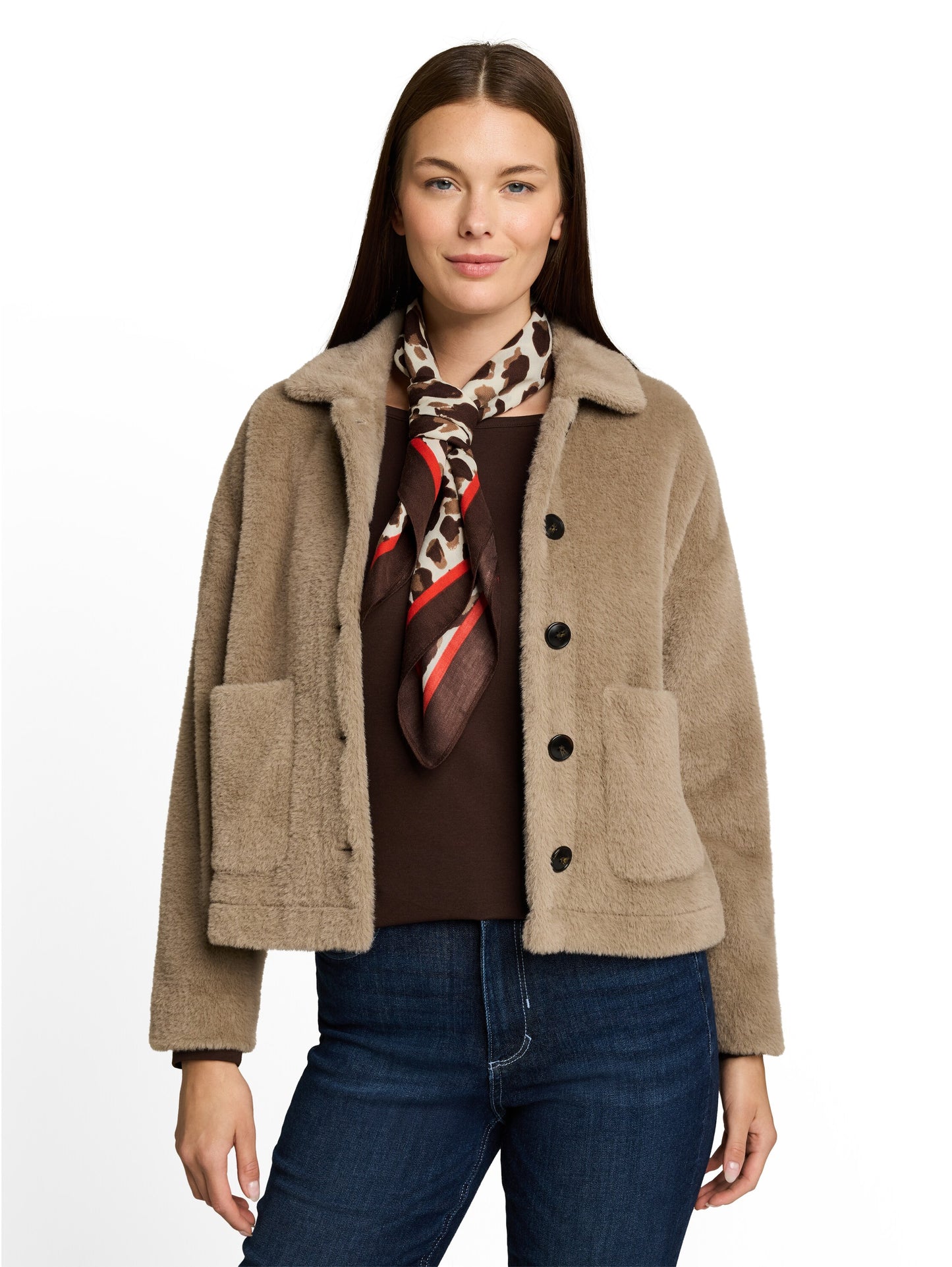 printed square scarf - 1052817