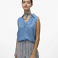 VMHARPER SL COLLAR SHORT TENCEL TOP - 10283751