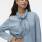 VMVIONETTE LS DENIM BOW SHIRT YO327 - 10346826