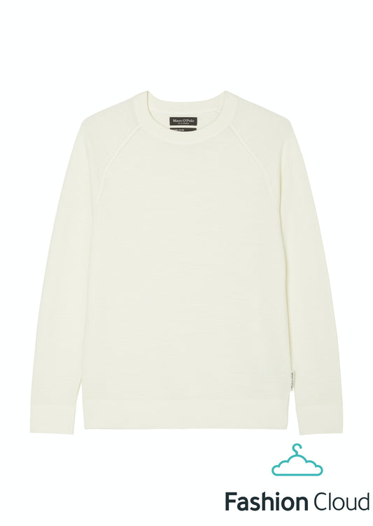 Crewneck with Raglan, wave ottoman - M28502560068