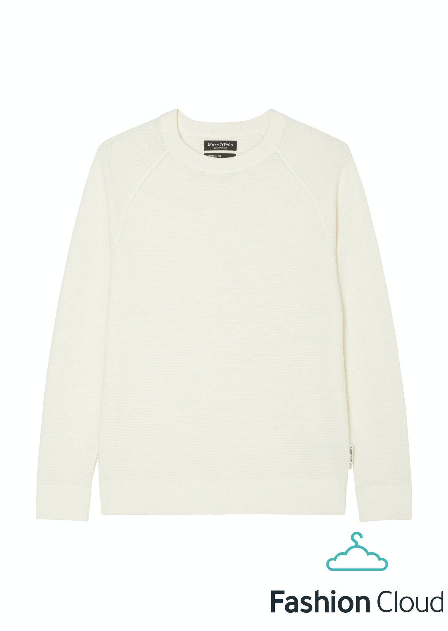 Crewneck with Raglan, wave ottoman - M28502560068