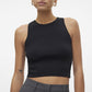 VMGINNY SL O-NECK CROP TOP NOOS - 10300339