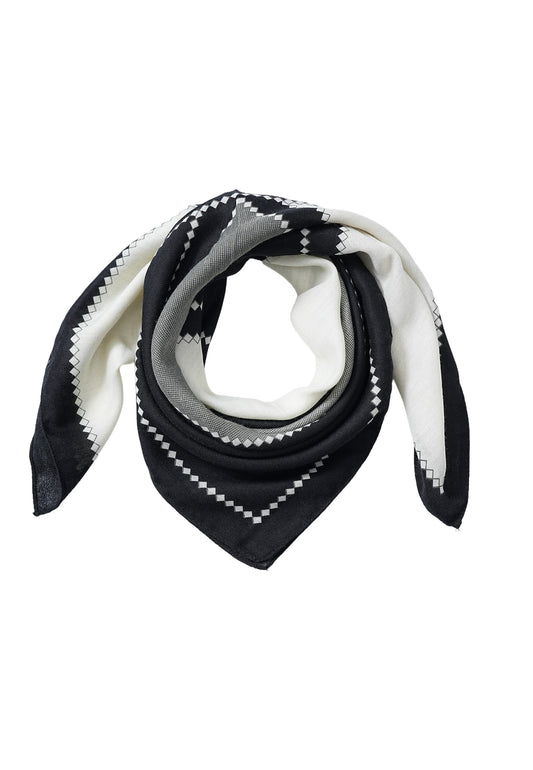 Nickituch schwarz weiss 70x70 - 900127012