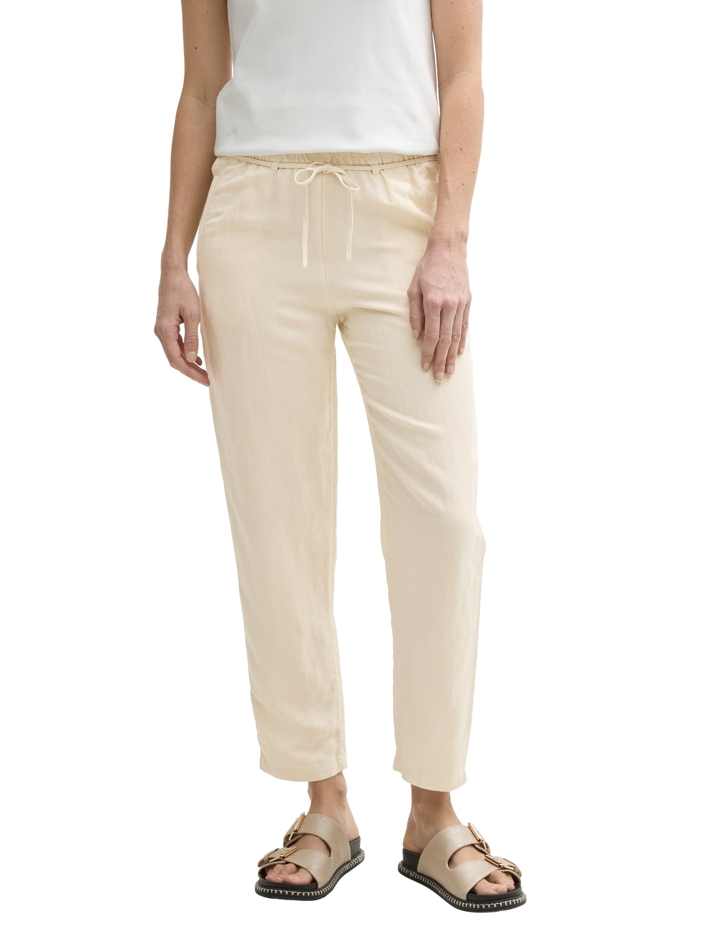 loose fit linen pants - 1046498