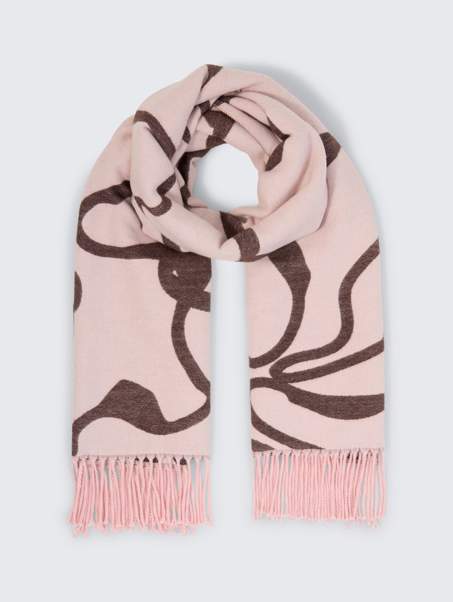 woven scarf with flowers - 1052820