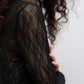 AWTESSY LS O-NECK LACE TOP NOOS - 10334538