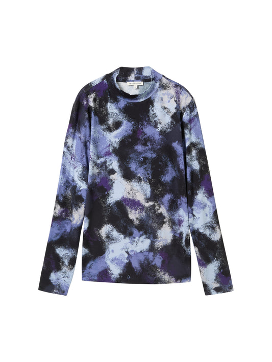 T-shirt mock neck alloverprint - 1044139