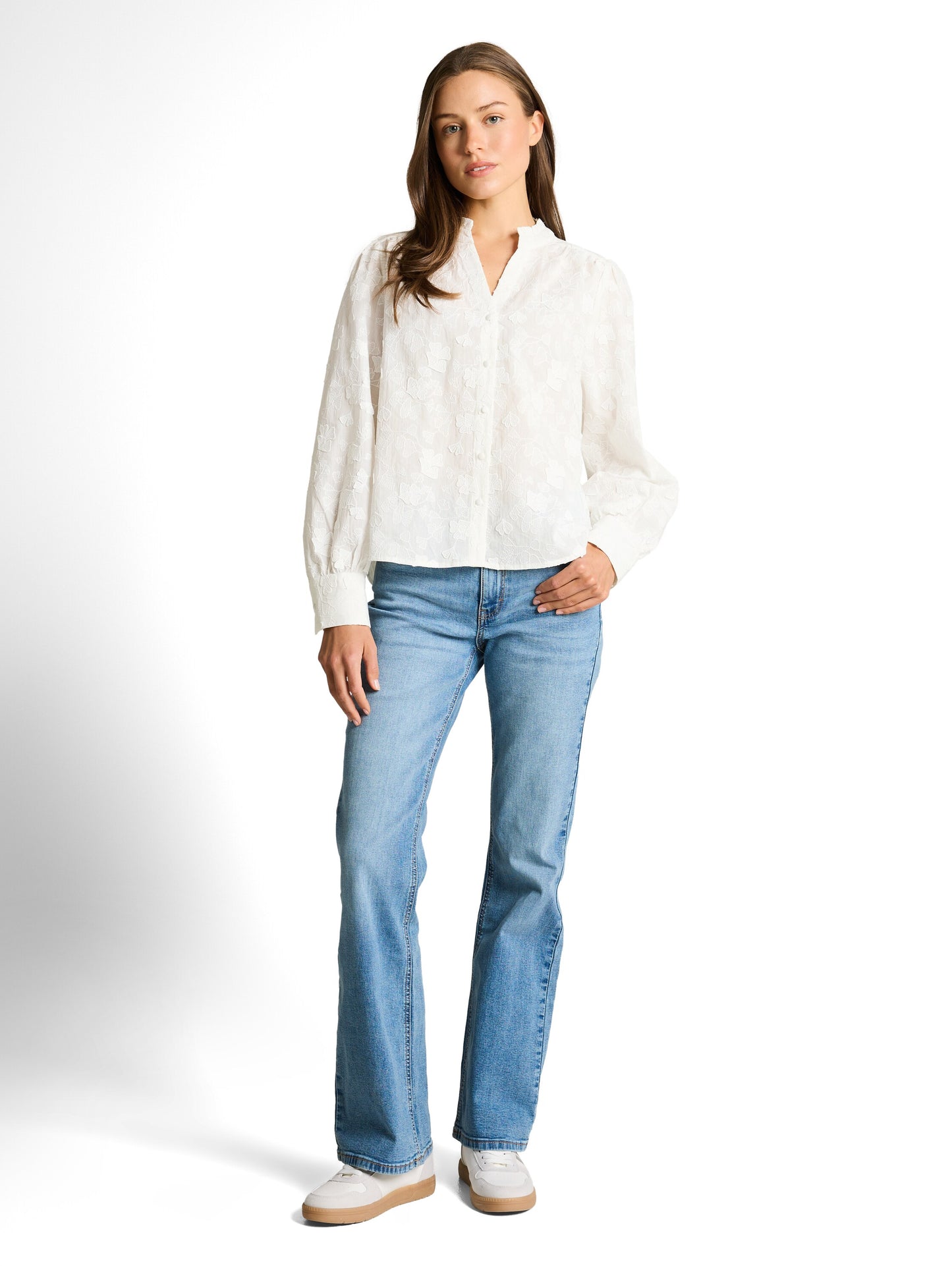 blouse with ginko embroidery - 1050775