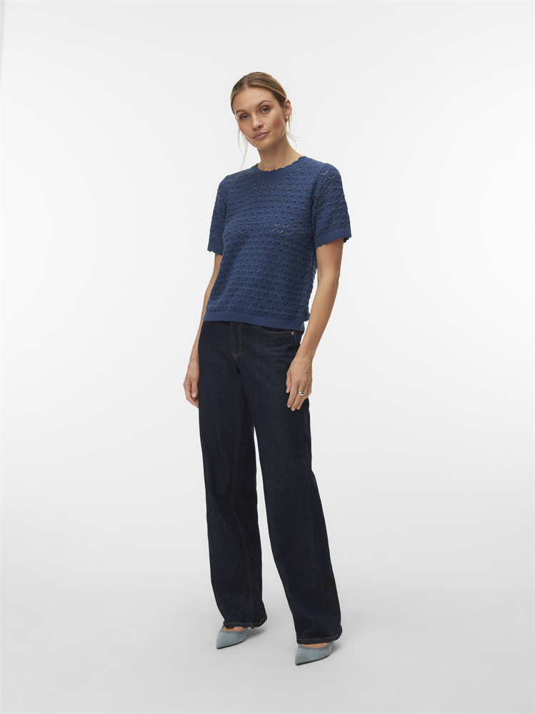 VMJAQUELINE SS O-NECK TOP BOO - 10340106