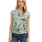 blouse printed shortsleeve - 1045238