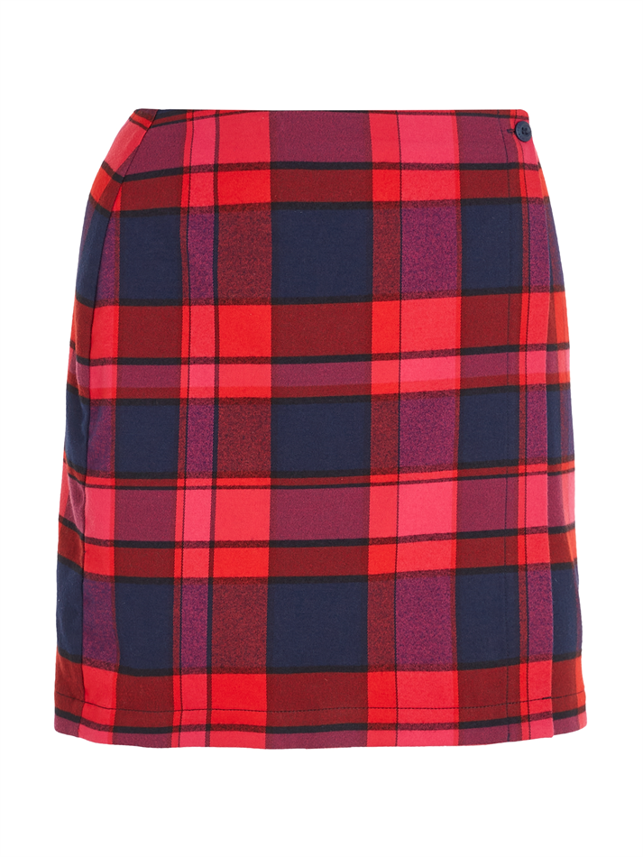 TJW CHECK WRAP MINI SKIRT - DW0DW16512