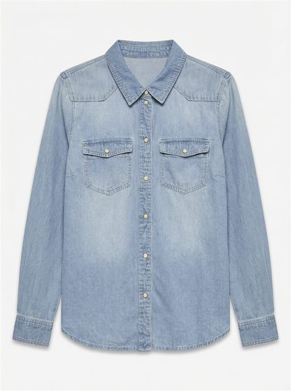 VMMARIA LS DENIM SLIM SHIRT MIX NOO - 10277523