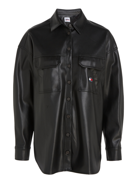 TJW SPR OVS PLEATHER OVERSHIRT - DW0DW16421