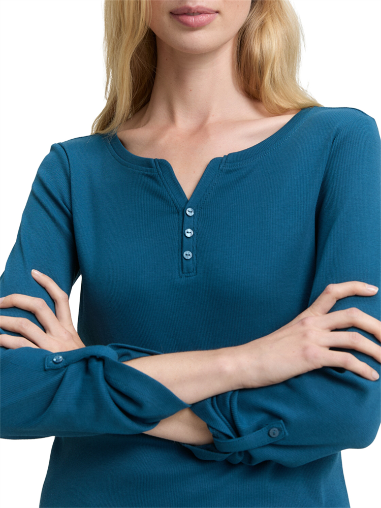 T-shirt stripe henley - 1024036