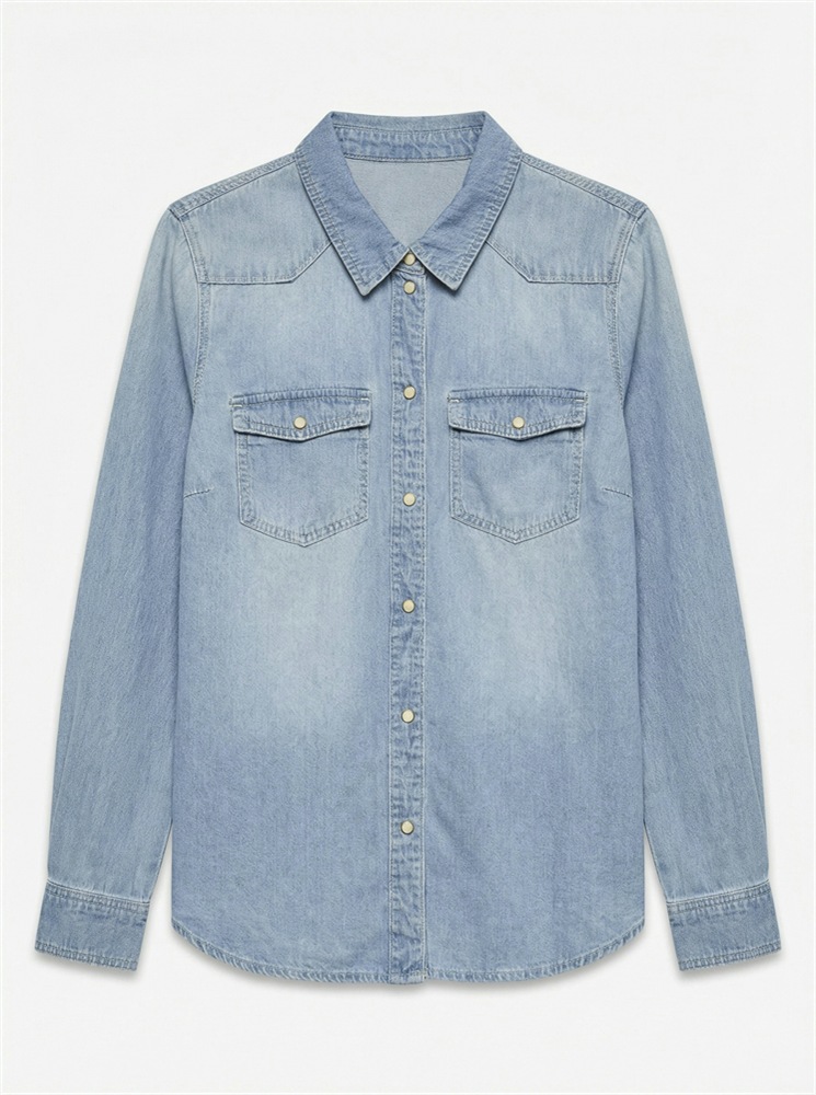 VMMARIA LS DENIM SLIM SHIRT MIX NOO - 10277523