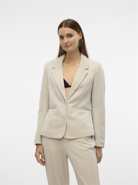 VMSHALI LS FITTED SHINY BLAZER - 10318742