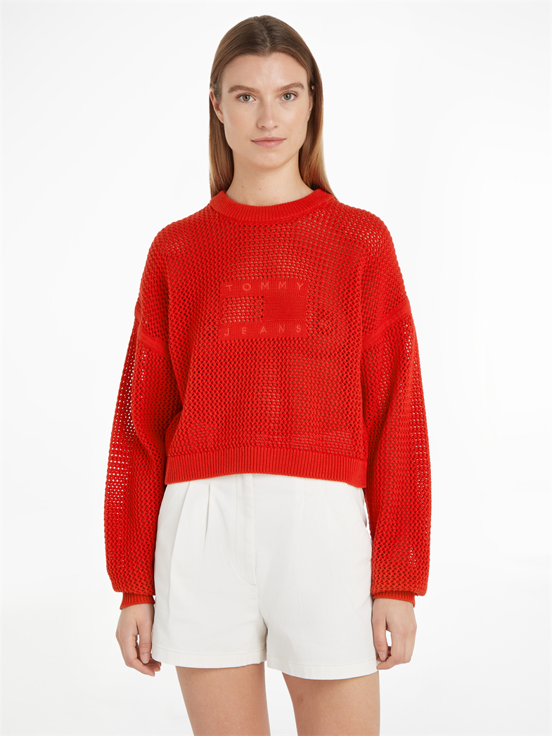 TJW OPEN STITCH FLAG SWEATER - DW0DW17755