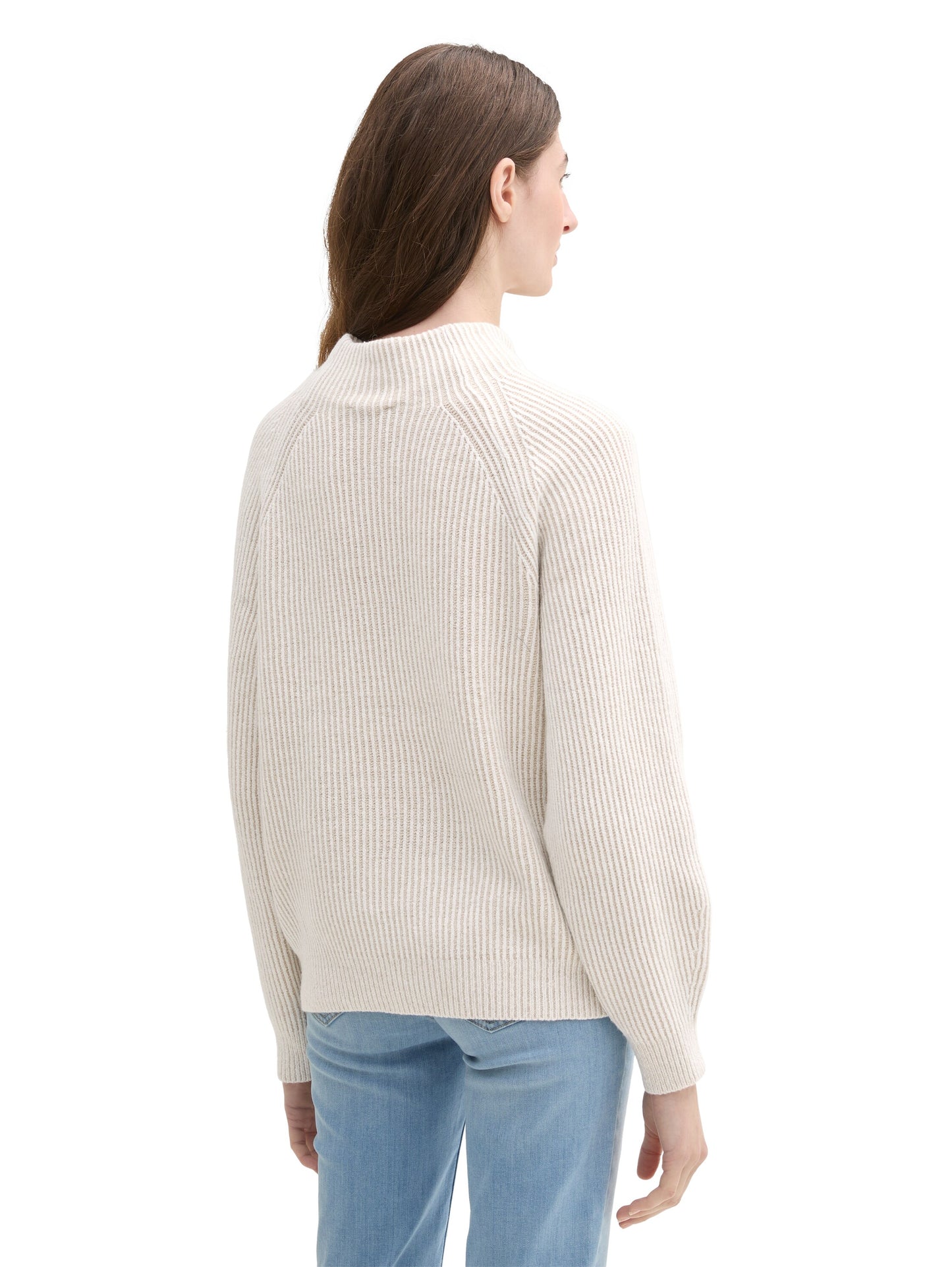 knit plated rib pullover - 1042957