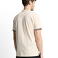 printed stand-up collar polo - 1050196