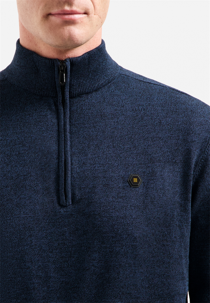 Pullover Half Zip 2 Coloured Melang - N2185