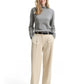 knit pullover with saddle shou - 1047698