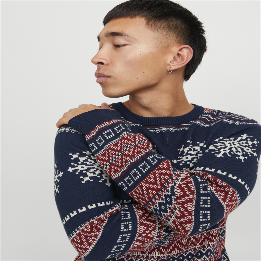 JJXMAS SNOWBALL KNIT CREW NECK - 12248145