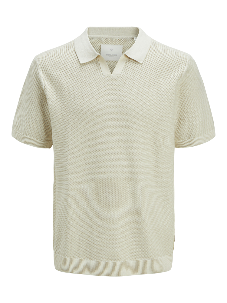 JPRCCEASTON KNIT SPLIT NECK SS SN - 12273012