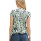 blouse printed shortsleeve - 1045238