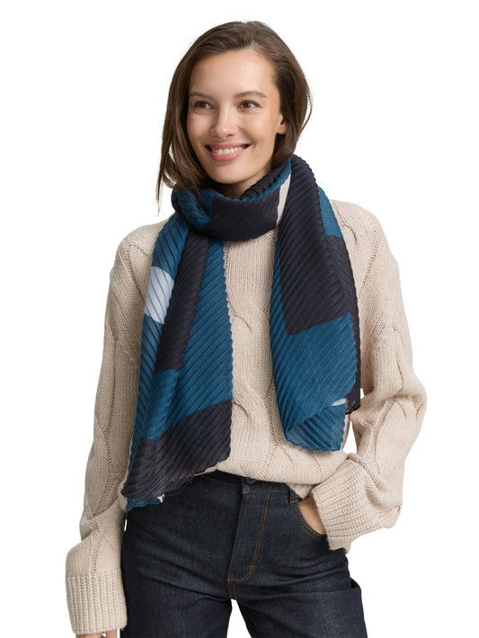 printed plisse scarf - 1047929