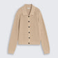 Knit cardigan with collar - 1051363