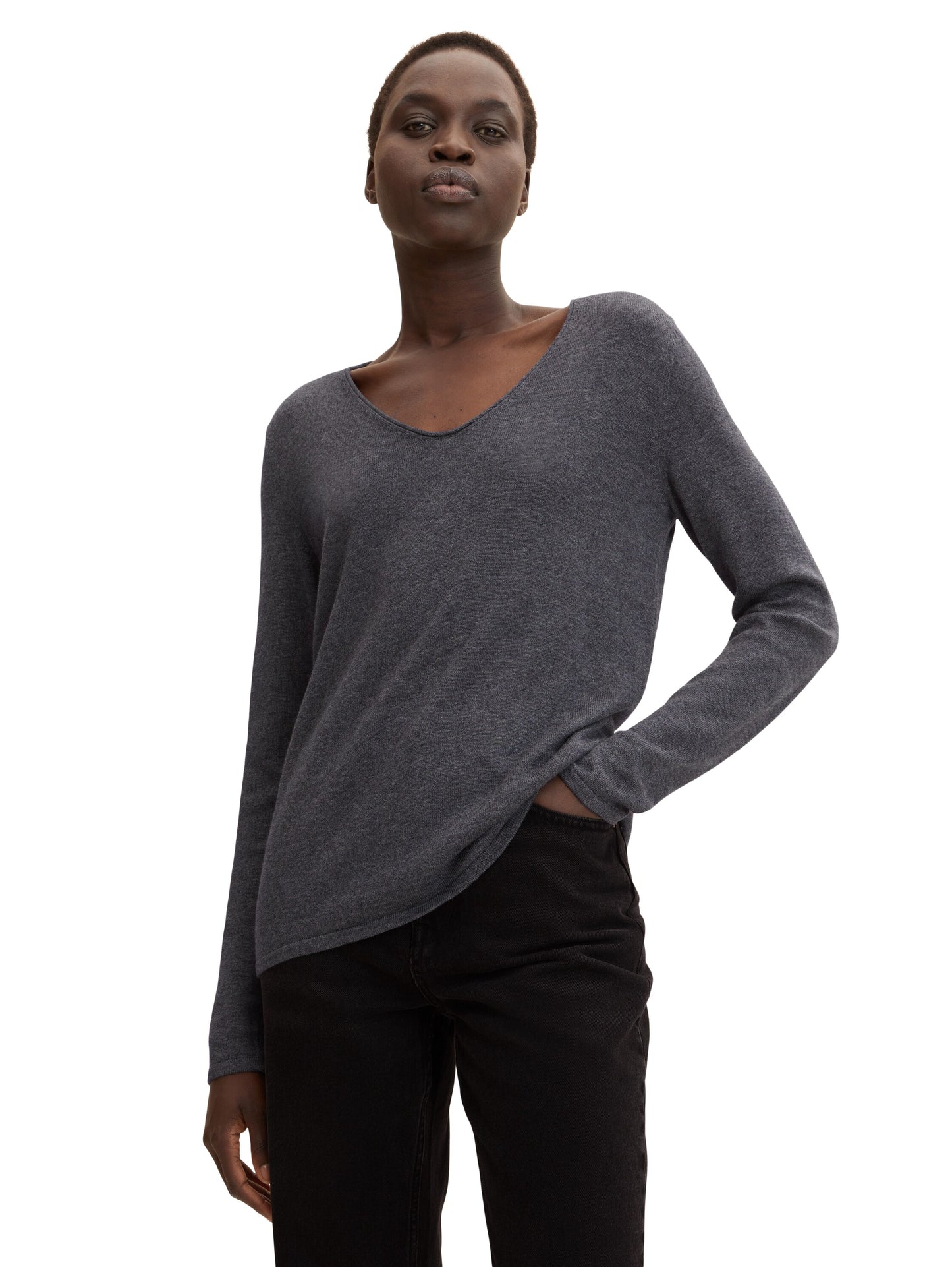 sweater basic v-neck - 1012976