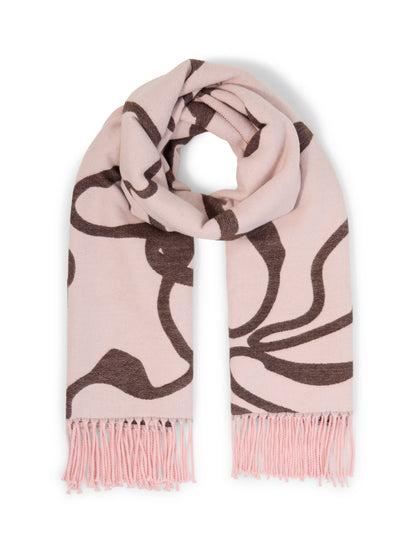 woven scarf with flowers - 1052820