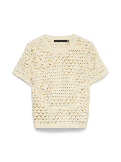 VMJAQUELINE SS O-NECK TOP BOO - 10340106