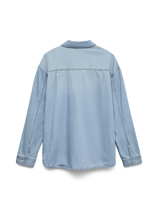 VMVIONETTE LS DENIM BOW SHIRT YO327 - 10346826
