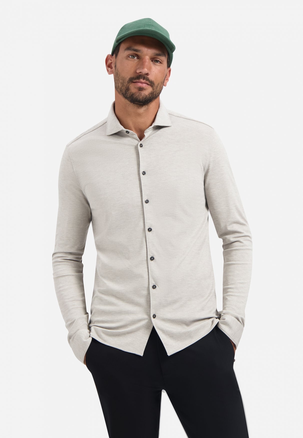 Shirt Jersey Melange Stretch - N4180