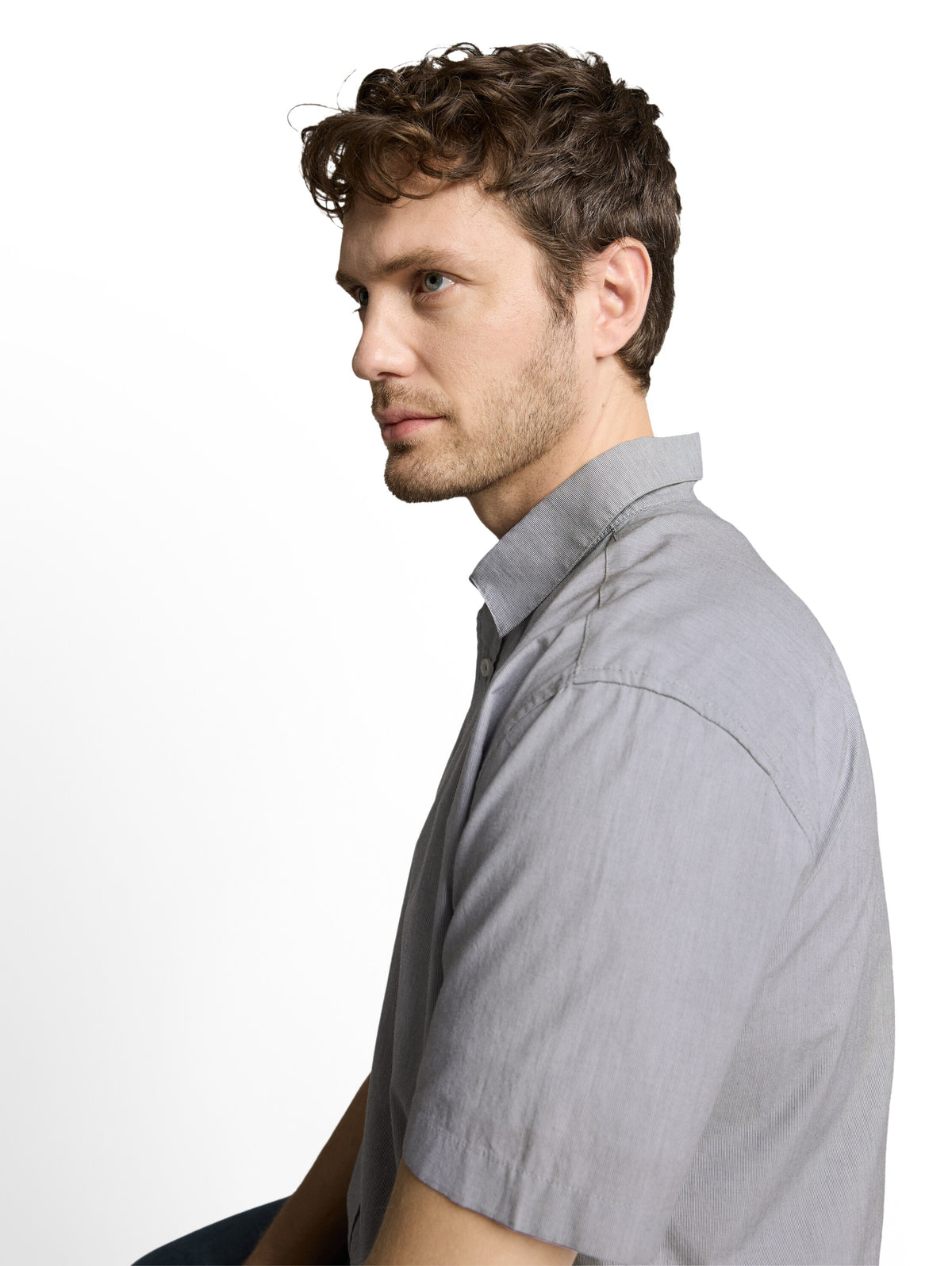 striped poplin shirt - 1049594