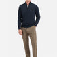 Pullover Half Zip 2 Coloured Melang - N2185